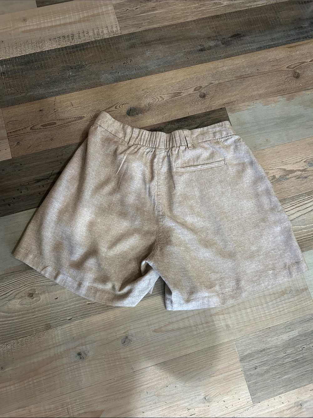 Old Navy Linen-Blend Bermuda Shorts in Beige Sz L Lightweight Summer Vacay - Picture 7 of 8